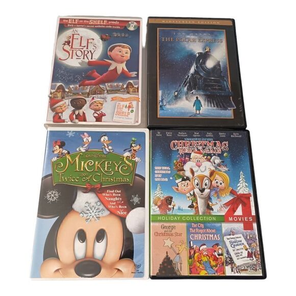 Childrens Christmas DVD Lot x 4 Elf Story Polar Express Mickey Twice Upon A Xmas - Picture 7 of 10